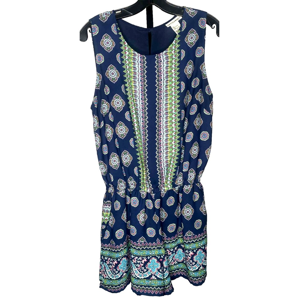 Anthropologie Artisan NY Women's‎ sleeveless Romper size 8 indie festive lined